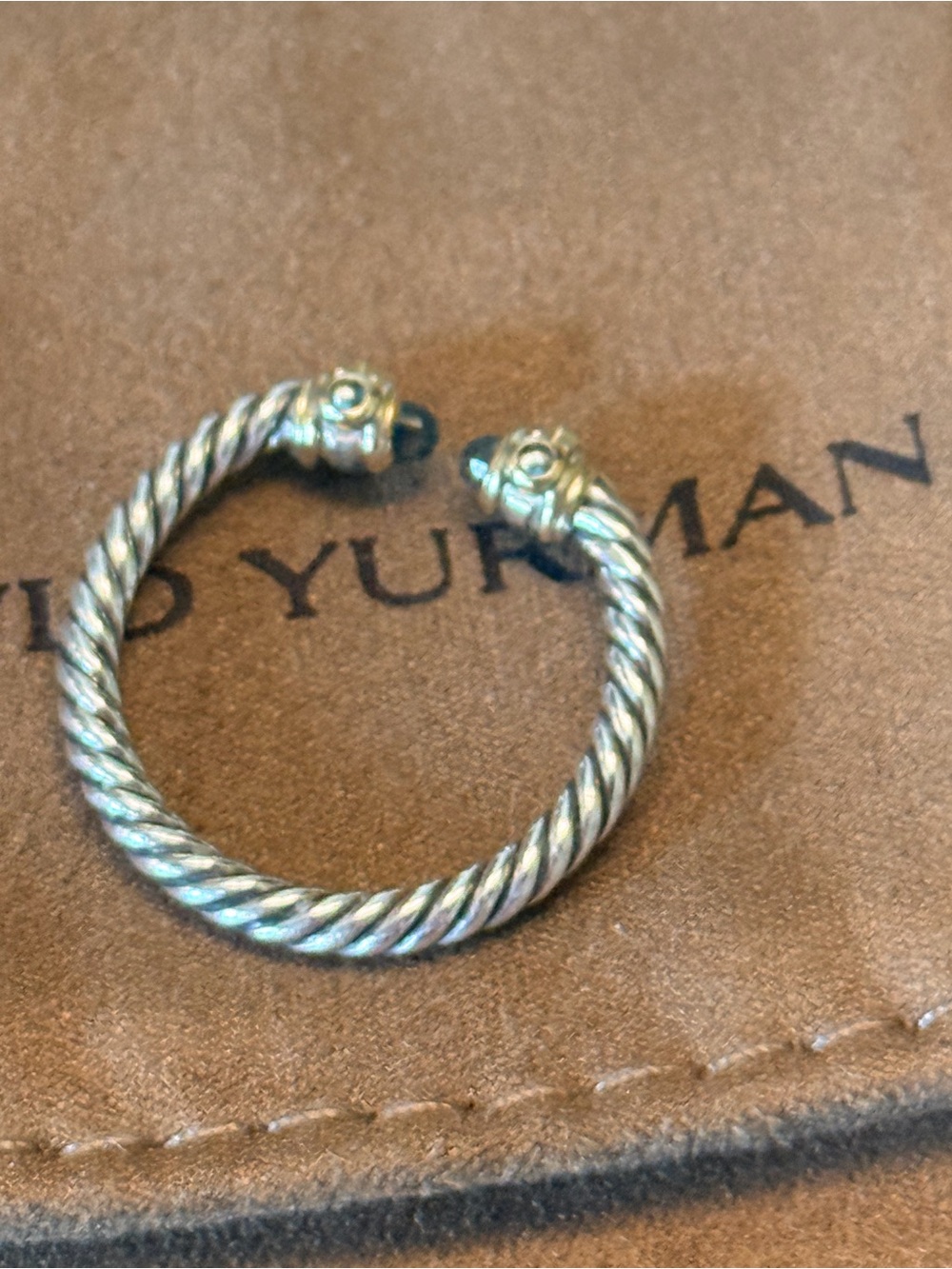 David Yurman Authentic Renaissance Ring. Hampton blue topaz , diamond 14k gold . - Picture 8 of 12